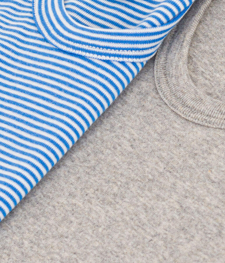 Confezione da 2 canottiere bambino essenziali in cotone multicolore