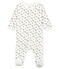 Bodyjama bebè maschio in ciniglia bianco MARSHMALLOW/bianco MULTICO