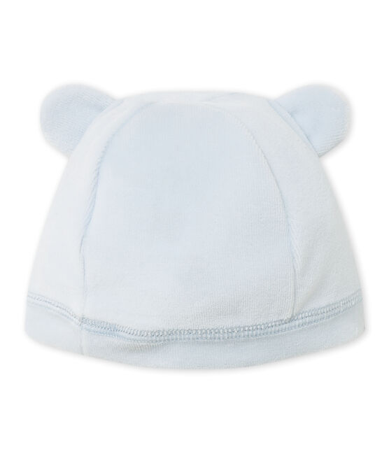 Cappello nascita per bebè in ciniglia blu FRAICHEUR