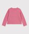 Cardigan in cotone tinta unita bambino rosa
