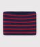 Snood in maglia a righe foderata in pile bambino blu/rosso