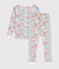 Pigiama molto aderente in cotone con stampa bambina multicolore/rosa/multicolore