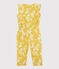 Tutina bambina in popeline stampato giallo ORGE/bianco MARSHMALLOW