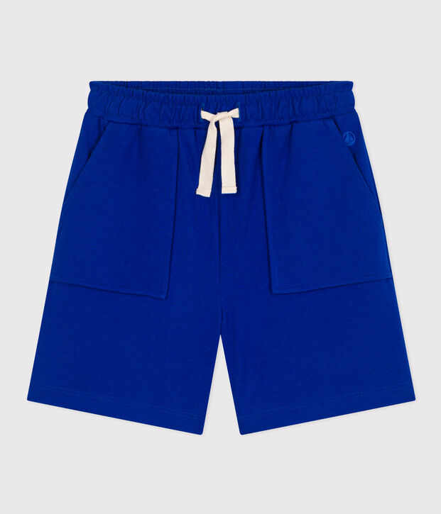 Shorts in cotone bambino blu