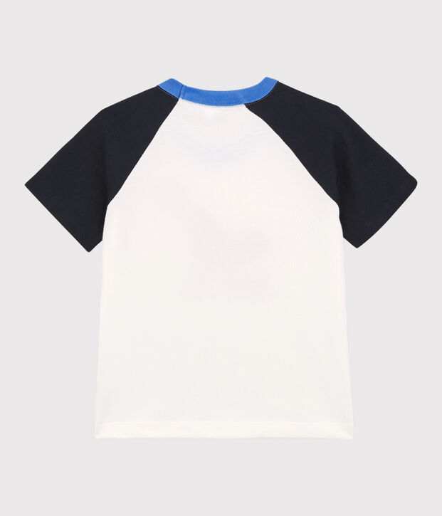 T-shirt a manica corta bambino bianco/blu