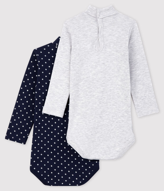 Confezione da 2 body lunghi beb&egrave; femmina multicolore