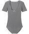 Body donna in cotone effetto seconda pelle blu SMOKING/bianco LAIT
