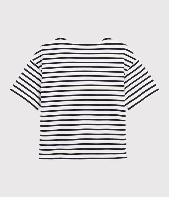 Marinière in cotone Donna bianco MARSHMALLOW/blu SMOKING