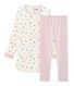 Camicia da notte a manica lunga con cuori bambina in jersey double face