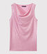 Top donna in lino iridescente
