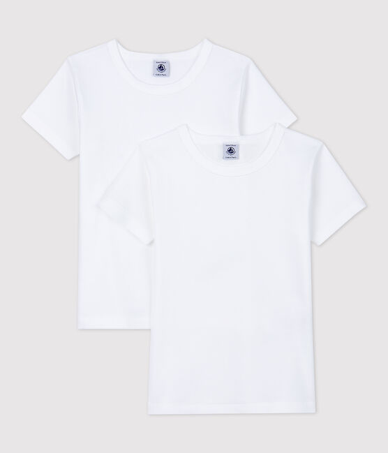 Confezione da 2 t-shirt manica corta bianche bambino variante 1