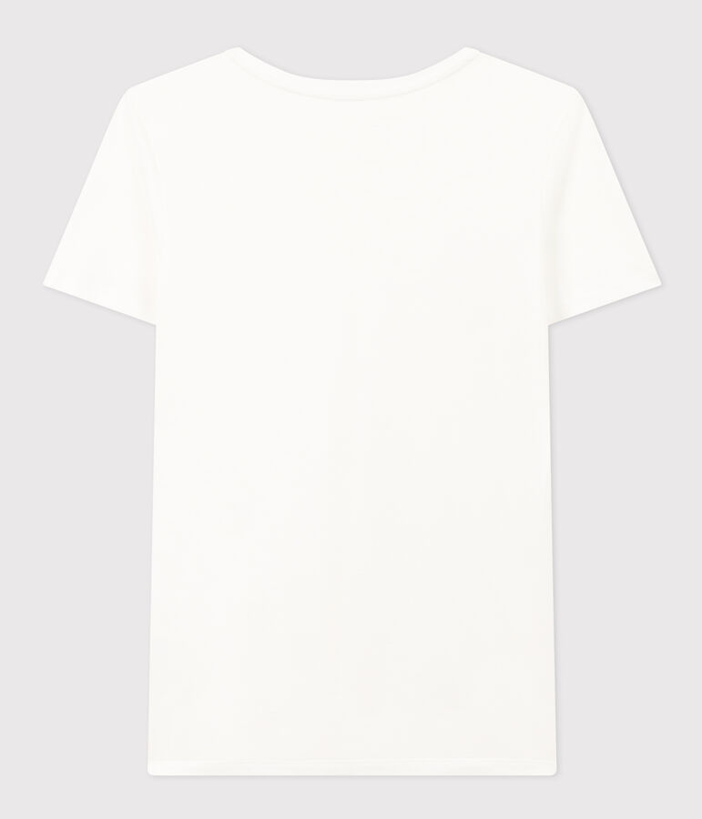 T-shirt LE DROIT scollo a V in cotone Donna bianco
