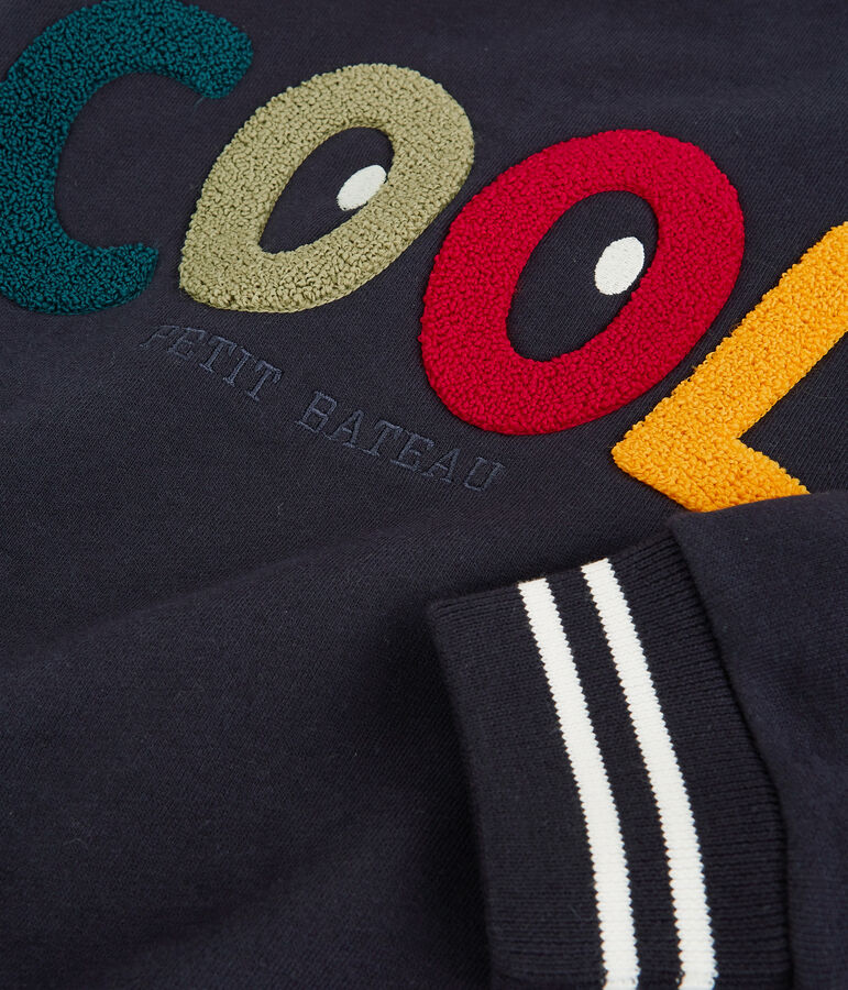 Felpa in molleton bambino blu