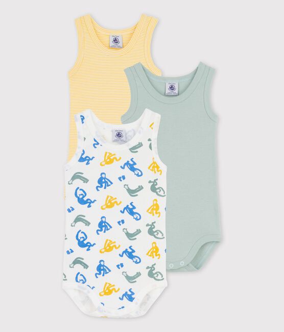 Confezione da 3 body fosforescenti senza maniche in cotone variante 1