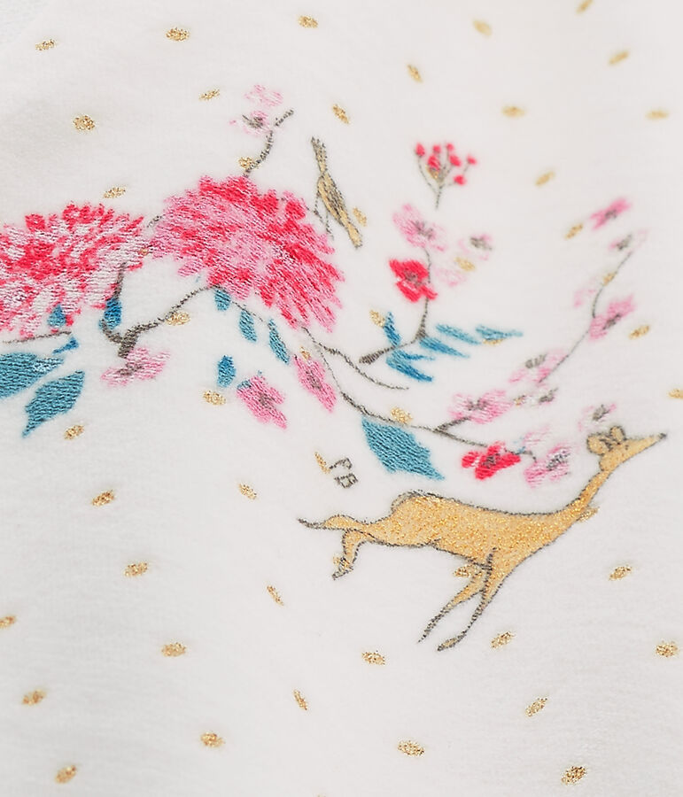 Calzine di Natale per bambina bianco/giallo