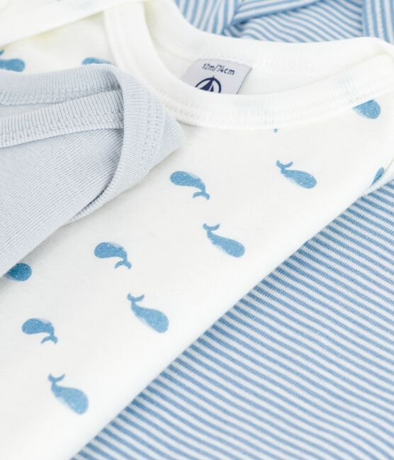 Set di body a maniche lunghe in cotone con balene stampate neonato variante 1