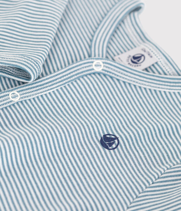 Pigiama fantasia in cotone neonato blu/bianco