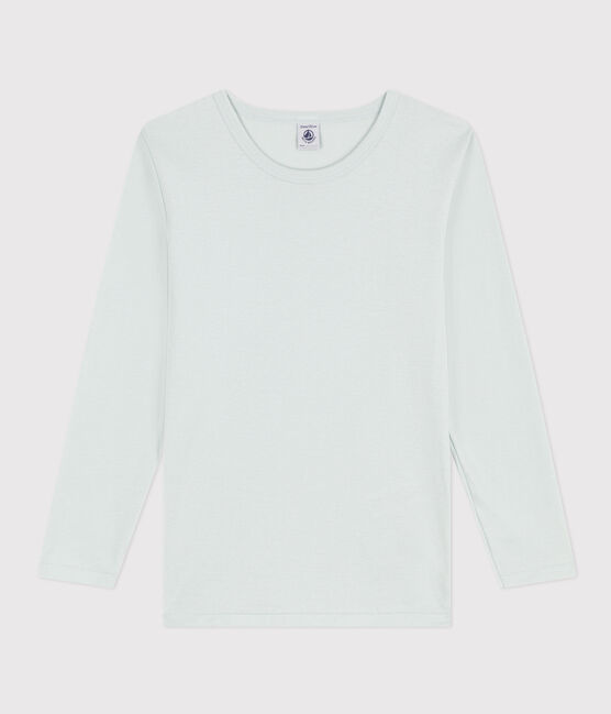 T-shirt a maniche lunghe in cotone blu AGLA
