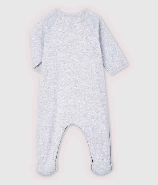 Tutina pigiama grigio screziato bebè in cotone biologico grigio POUSSIERE CHINE