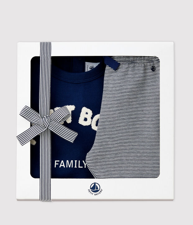 Confezione regalo beb&egrave; felpa e pantalone multicolore