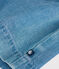 Abito smanicato in denim leggero per bebè blu DENIM CLAIR