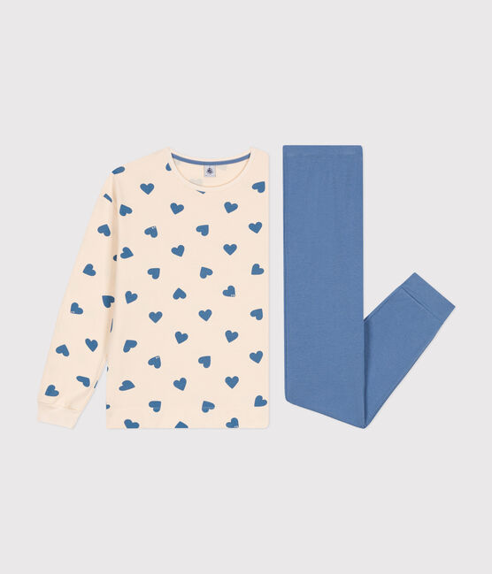 Pigiama bimateriale in cotone donna blu BEACH/ AVALANCHE