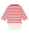 Body marinière per bebé maschio bianco MARSHMALLOW/rosso TERKUIT