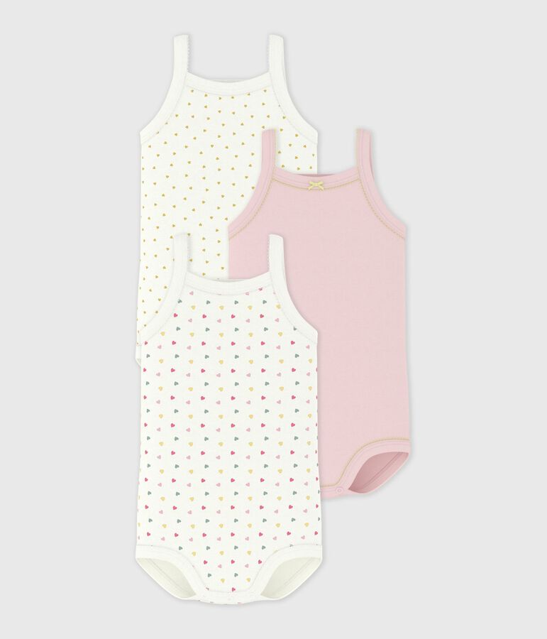 Set di body con spalline in cotone neonata multicolore