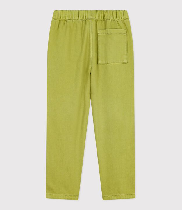 Pantaloni in cotone bambino verde