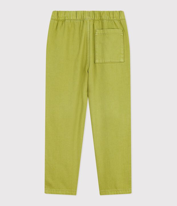 Pantaloni in cotone bambino verde