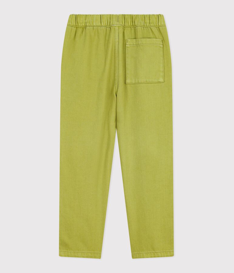 Pantaloni in cotone bambino verde MOSS