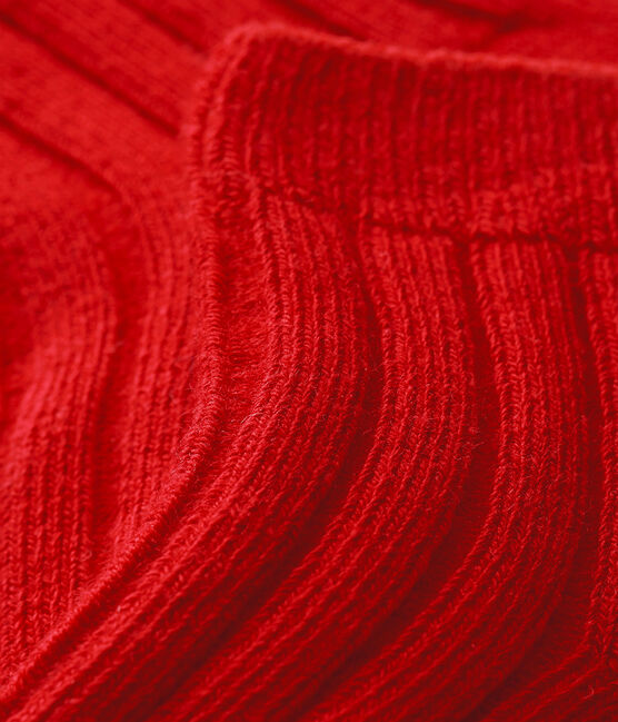 Calzini a costina per bebé unisex rosso TERKUIT