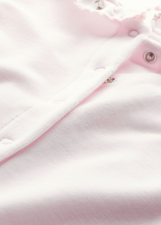 Tutina per beb&egrave; femmina in ciniglia rosa