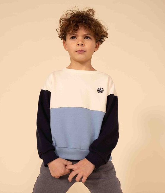 Felpa in molleton bambino bianco AVALANCHE/ MULTICO