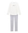 Pigiama per bambina bianco MARSHMALLOW/grigio POUSSIERE