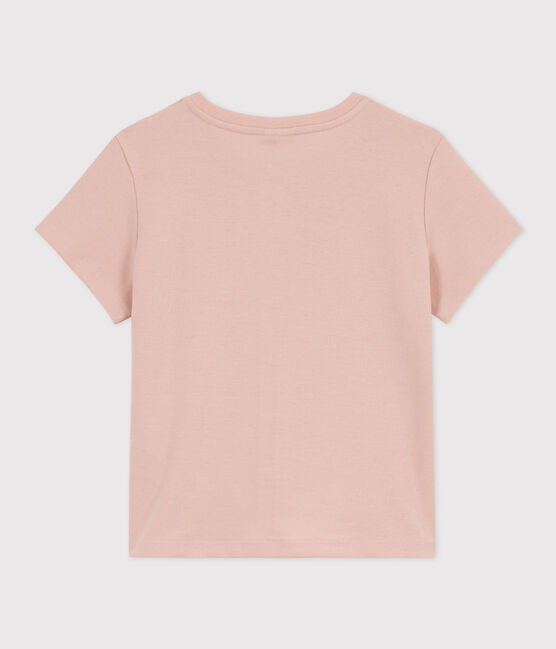 T-shirt bambina in cotone stampato rosa SALINE
