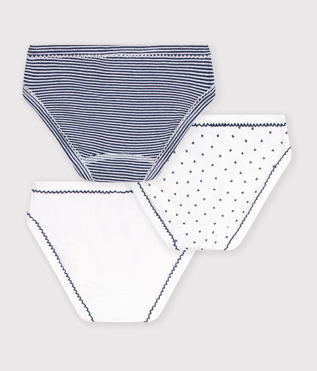 Trio slip bambina multicolore