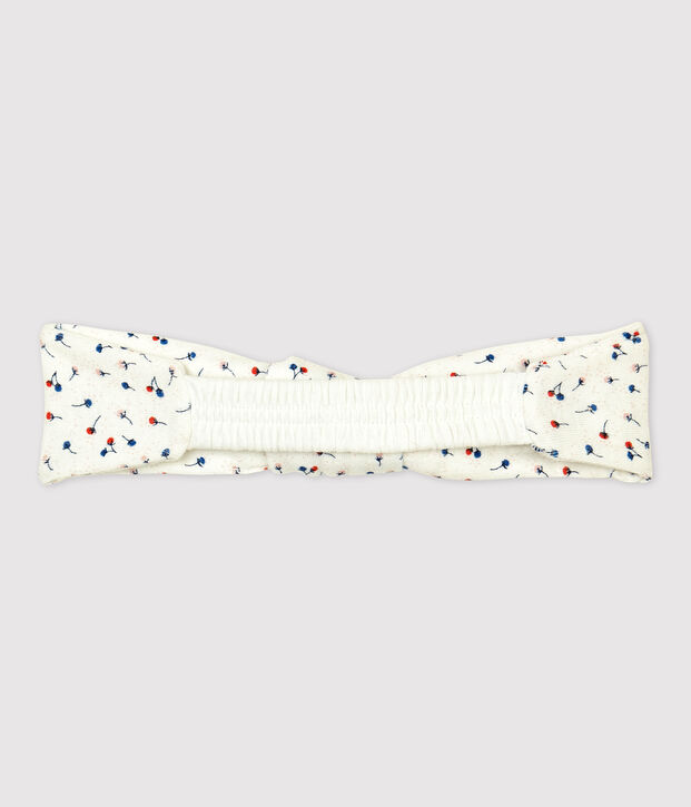 Fascia in cotone bambina bianco/multicolore