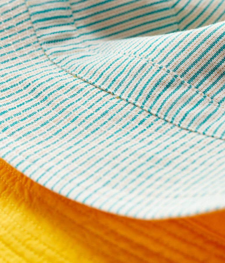 Cappellino reversibile beb&egrave; femmina verde/multicolore