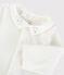 Body con colletto ricamato bebè in cotone biologico bianco MARSHMALLOW