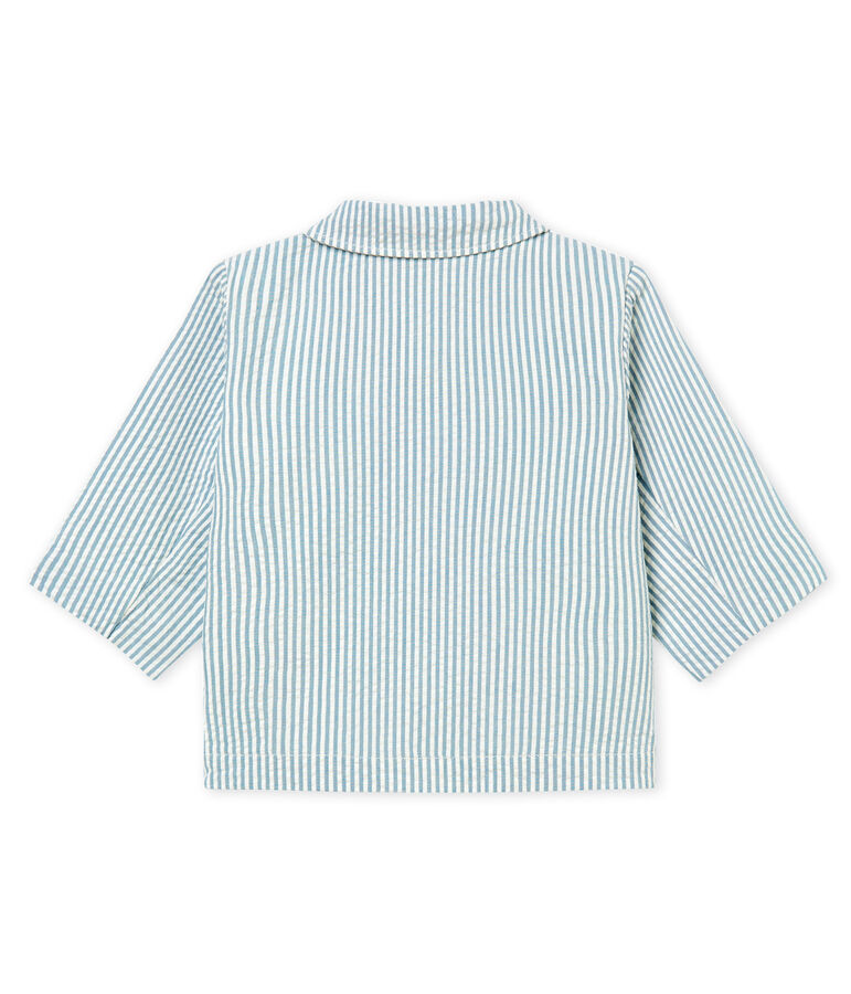 Giacca maschietto a righe blu FONTAINE/bianco MARSHMALLOW