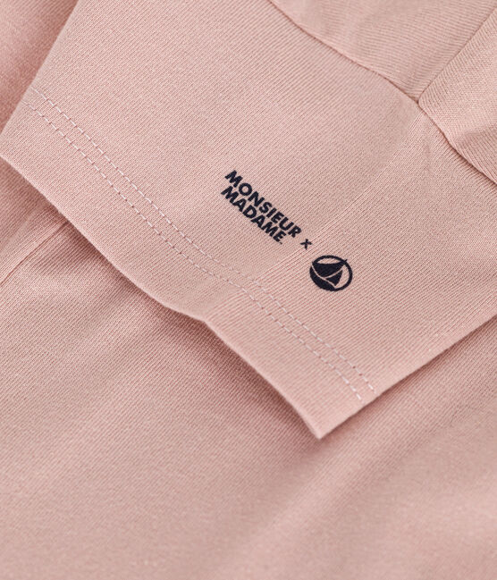 T-shirt Monsieur Madame in cotone neonato rosa SALINE