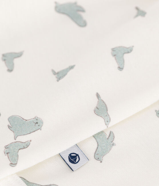 Pigiama in cotone con foche neonato bianco MARSHMALLOW/bianco MULTICO