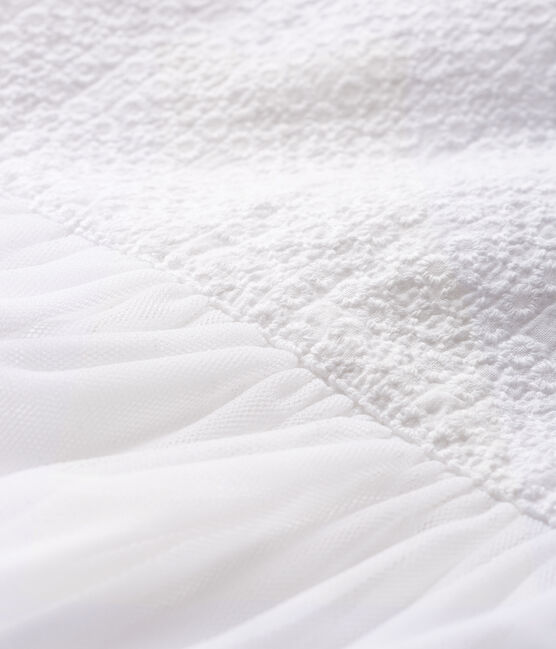 Abito da cerimonia bebè femmina bianco MARSHMALLOW/marrone CUIVRE