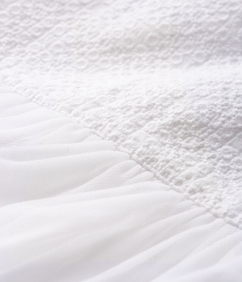 Abito da cerimonia beb&egrave; femmina bianco MARSHMALLOW/marrone CUIVRE