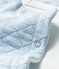Tutina lunga bebè in tubique trapuntato blu ACIER/bianco MARSHMALLOW CN