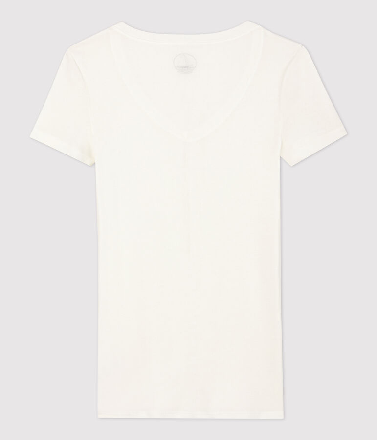T-shirt a costine leggera Donna bianco