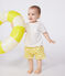 T-shirt bebè a maniche corte in jersey fiammato bianco MARSHMALLOW