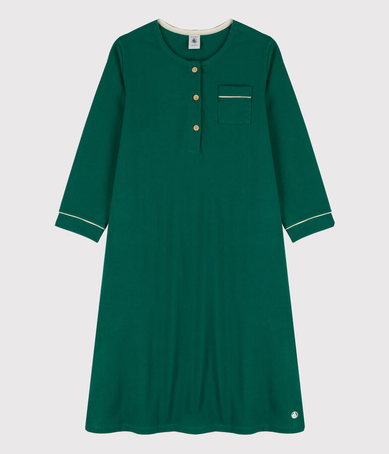 Camicia da notte bambina di cotone verde EVERGREEN