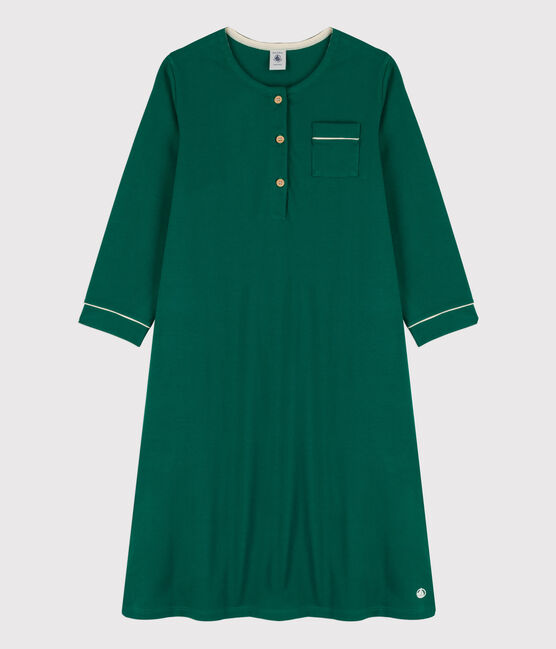 Camicia da notte bambina di cotone  verde EVERGREEN